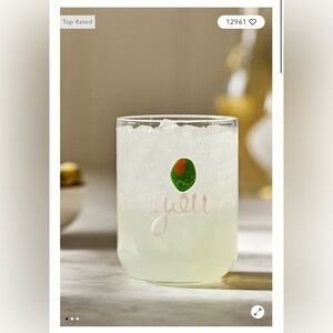 Olive Glasses and Olive Coasters